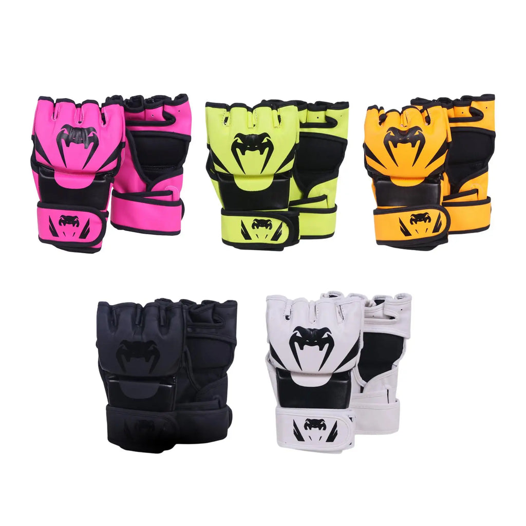 Mma Gloves Sparring Gear PU Leather Pressure Resistant Waterproof Kickboxing Gloves for Unisex Adult Women Men Workout